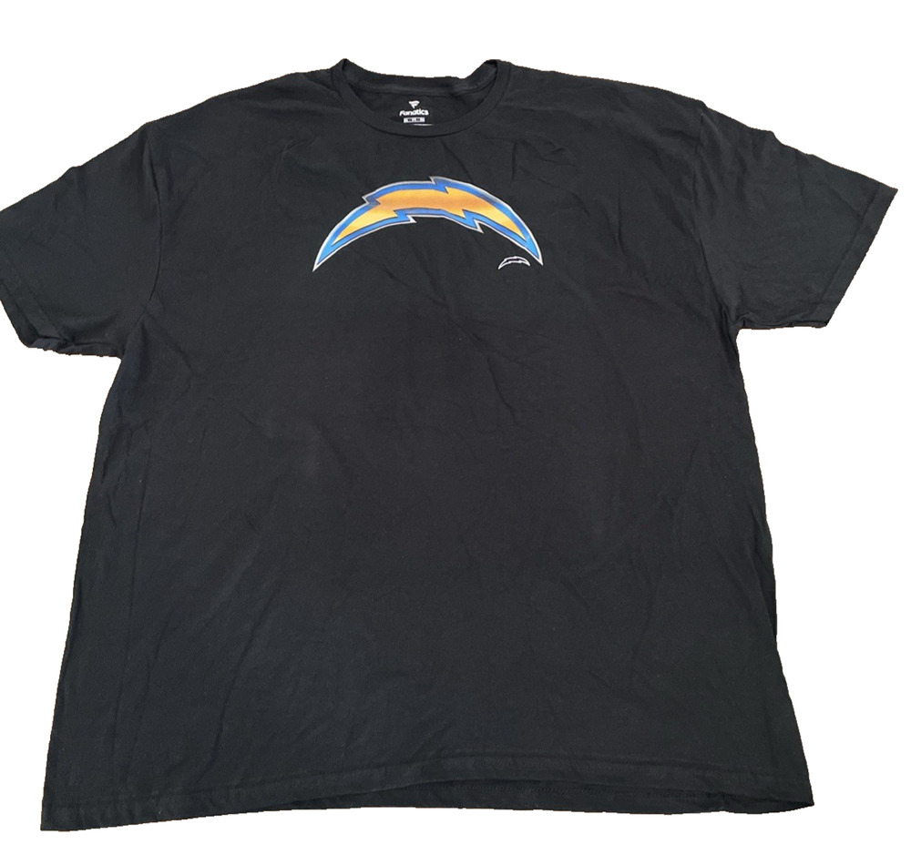 Fanatics Men’s 3XL Los Angeles Chargers Football Black Short Sleeve T-Shirt NFL